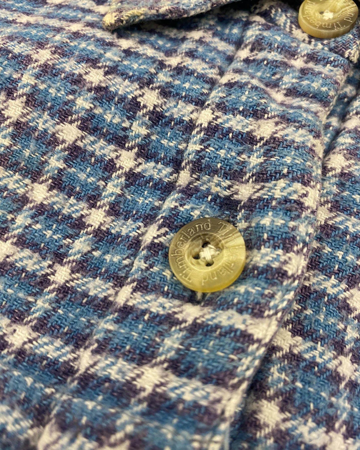 Vintage 1990s Padded Plaid Checkered Flannel Jacket Shirt Blue