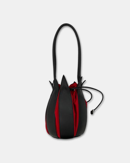 by-Lin 2010s Tulip Classic Handbag Black Red
