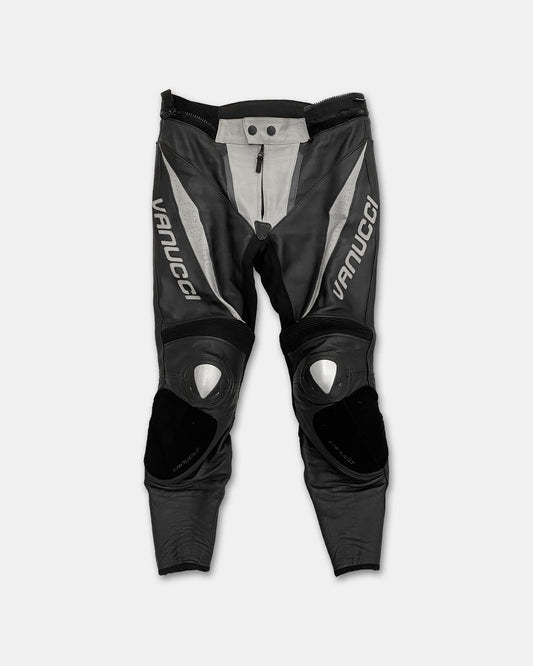 Vanucci 2010s Biker Cow Leatherpants Grey Black