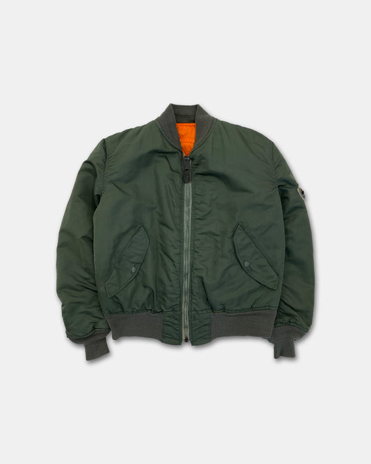 Alpha Industries 1980s Made in USA MA-1 Bomber Jacket Green