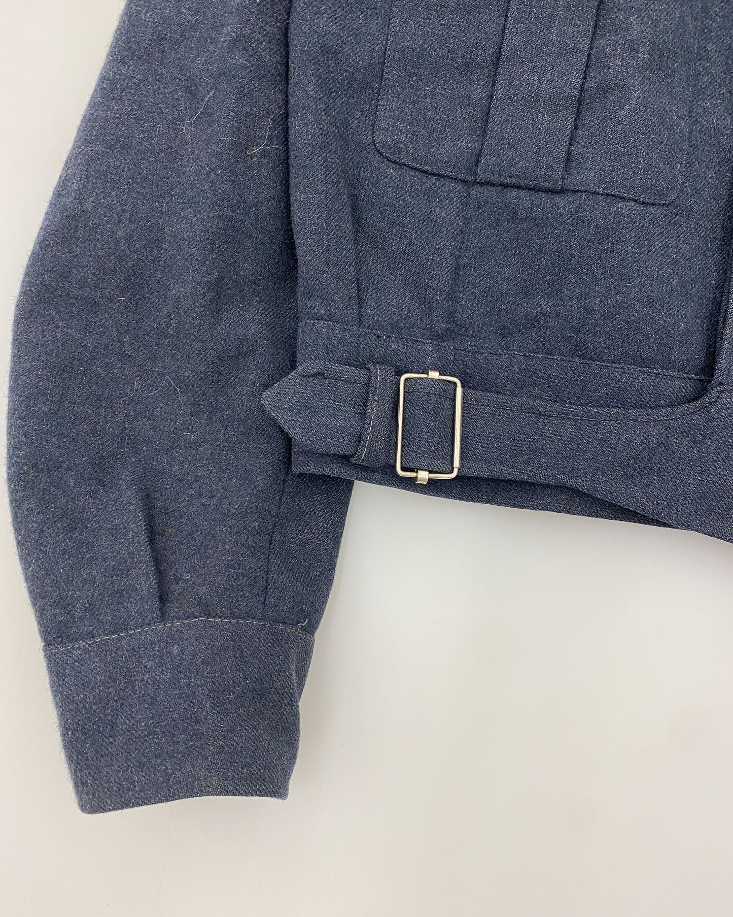 Vintage 1950s Belgian Military Wool Blouse Jacket Navy