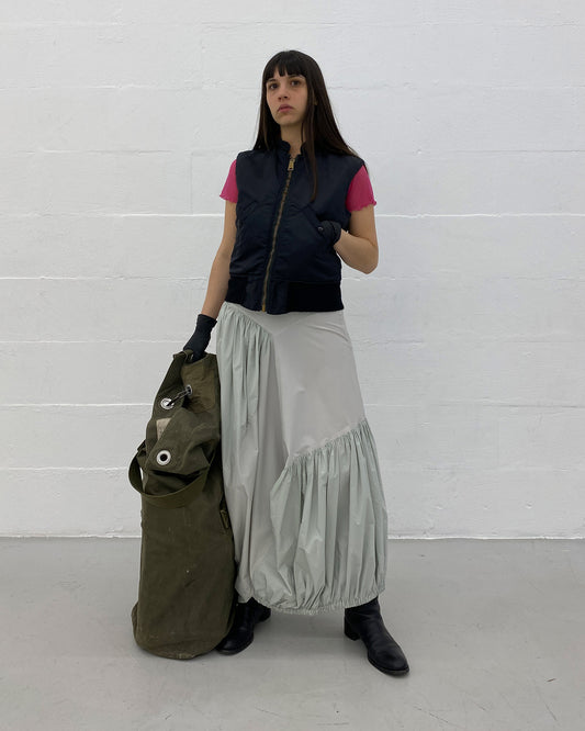 Vintage 1990s Made in USA Bomber Vest Black