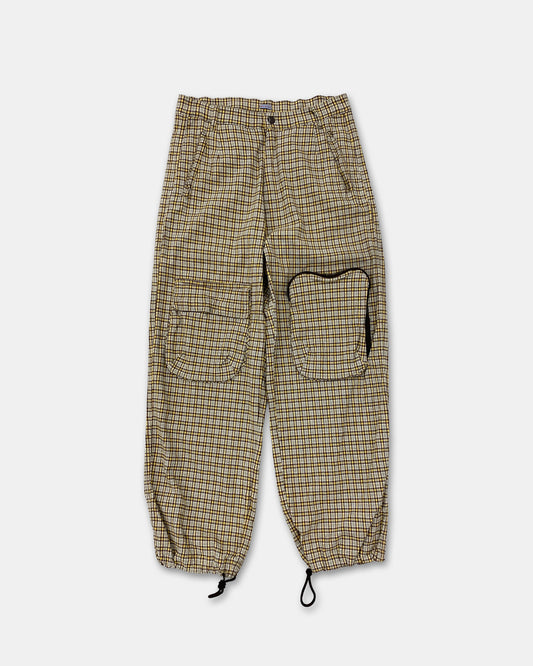 W.&L.T. Walter van Beirendonck 1990s Tartan Checkered Cargo Pants Yellow