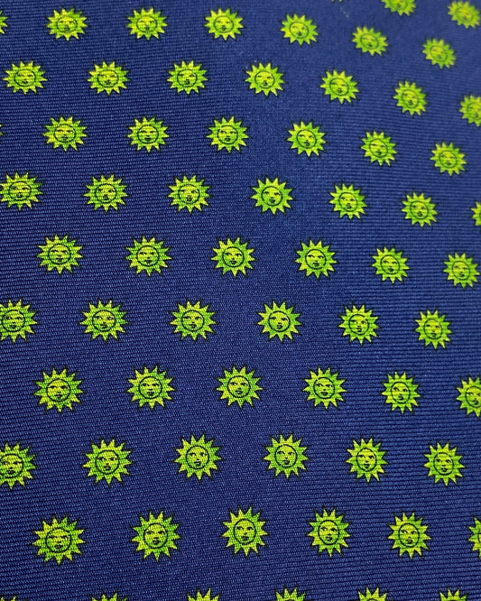 Yves Saint Laurent 1990s Sun Monogram Tie Blue