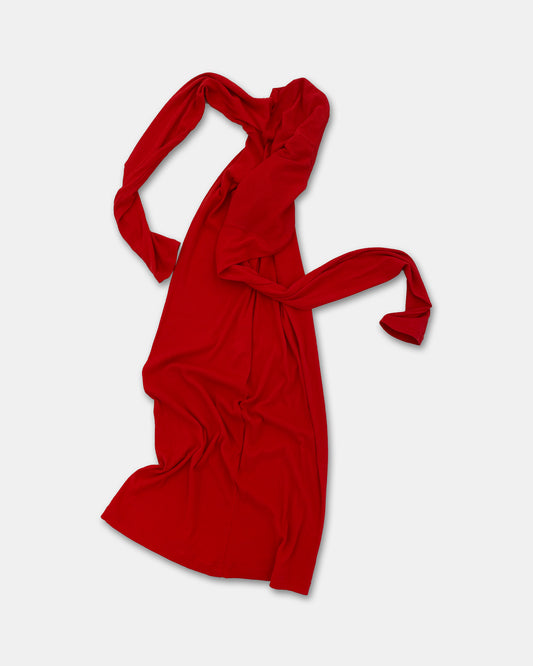 Yohji Yamamoto 2000s Longsleeve Dress Red