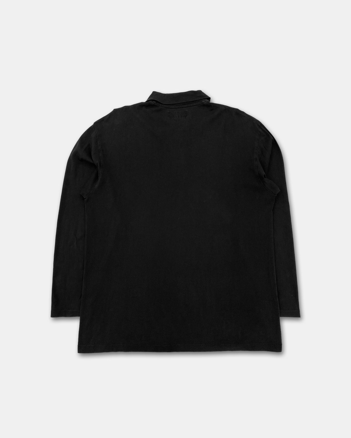 Yohji Yamamoto Pour Homme 2000s Longsleeve Polo Shirt Black