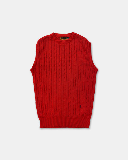 Yves Saint Laurent 1990s Knit Sweater Vest Red