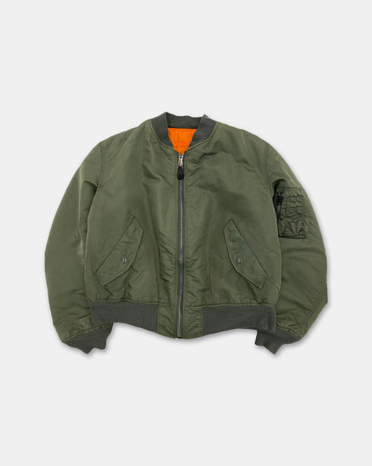 Alpha Industries 1980s Made in USA MA-1 Bomber Jacket Green