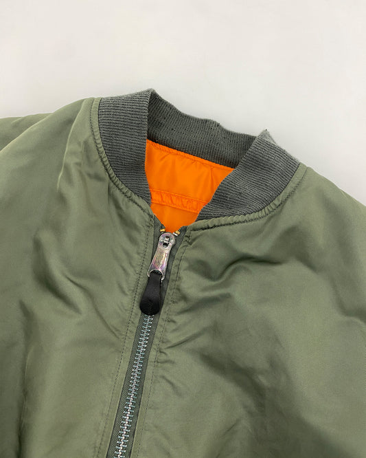 Alpha Industries 1980s Made in USA MA-1 Bomber Jacket Green