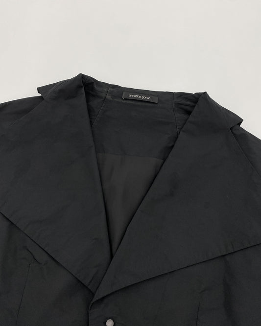 Annette Görtz 1990s Nylon Jacket Top Black