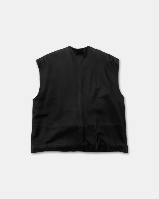 Annette Görtz 1990s Nappa Leather Padded Vest Black