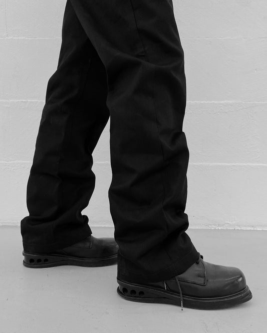 Dirk Bikkembergs 1990s Heel Holes Velcro Square Toe Ankle Boots Black