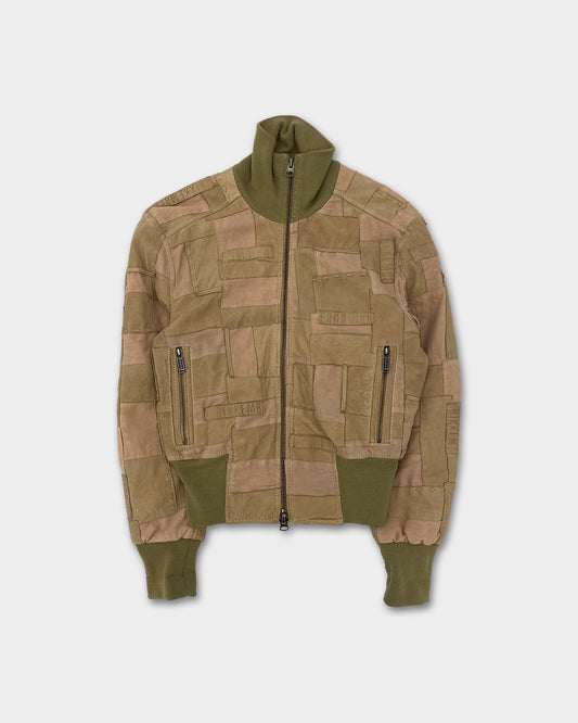Bikkembergs 2000s Patchwork Leatherjacket Light Brown