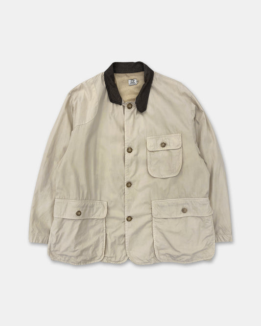 C.P. Company 1980s Snakeskin Collar Fieldjacket Jacket Creme