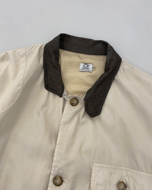 C.P. Company 1980s Snakeskin Collar Fieldjacket Jacket Creme