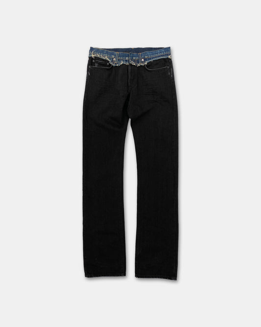 Dior Homme by Hedi Slimane AW2006 Cummerbund Denim Black Blue