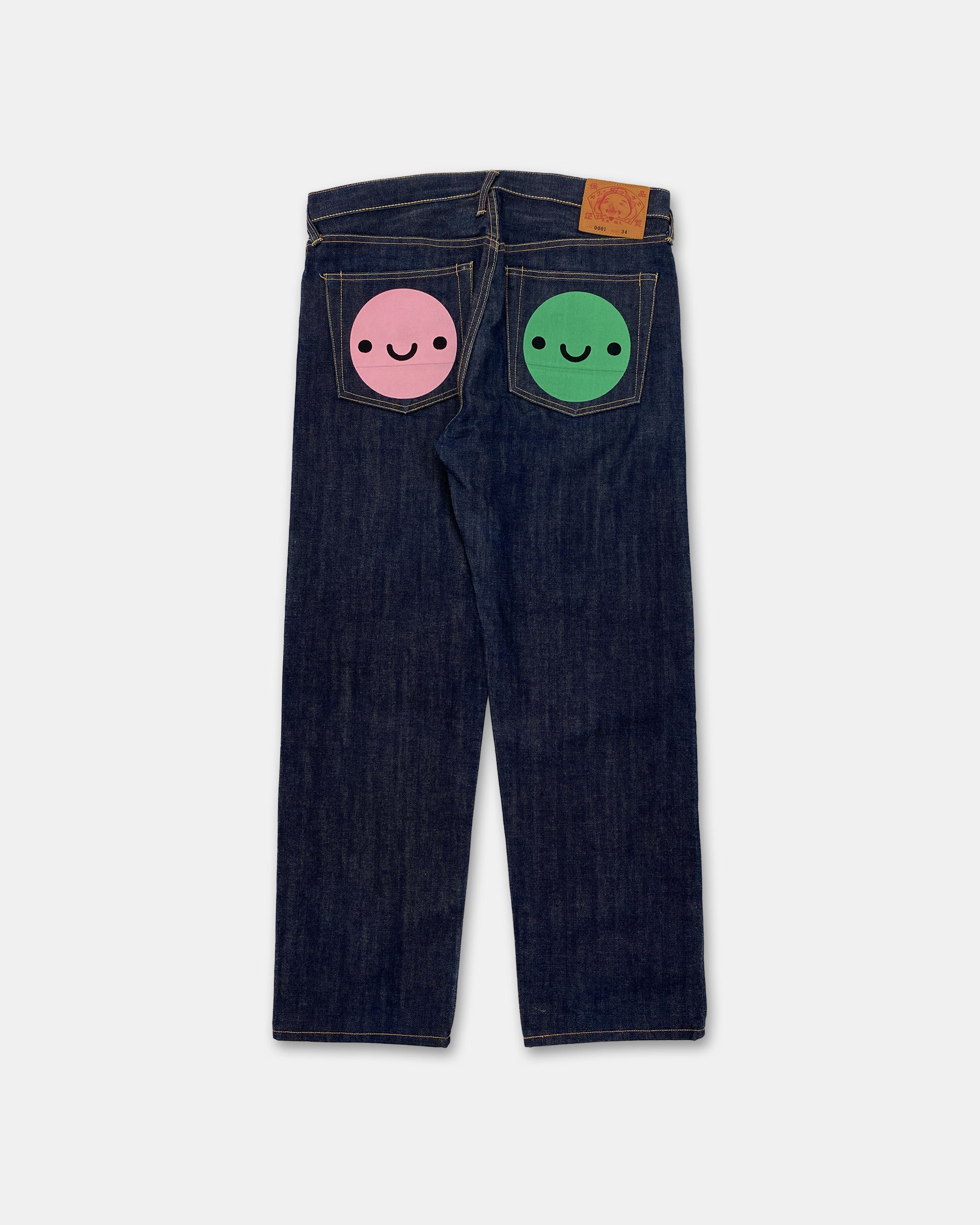 Evisu 1990s Smiley Raw Selvedge Denim Dark Blue – Knud Peters