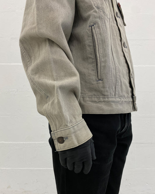 Levis 1980er Type 3 USA Jeansjacke Grau
