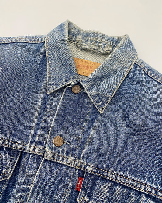 Levis 2000s Type 3 Distressed Denim Jacket Dirty Blue