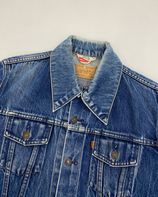 Levis 1977 Typ 3 Orange Tab Jeansjacke Blau