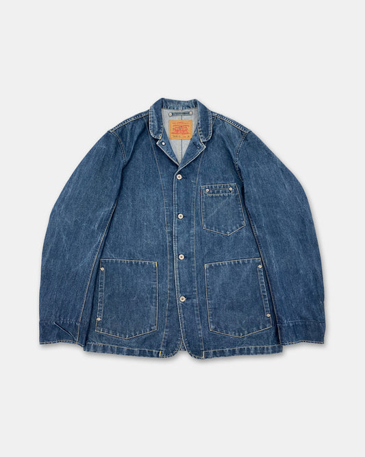 Levis 1990er Muster-Jeansjacke Blau