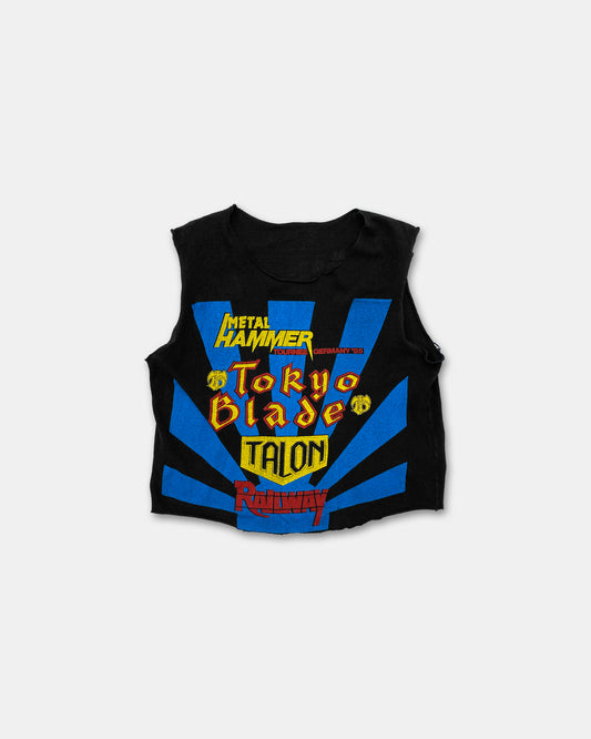 Metal Hammer 1985 Cut Off Tournee Band Tanktop T-Shirt Black