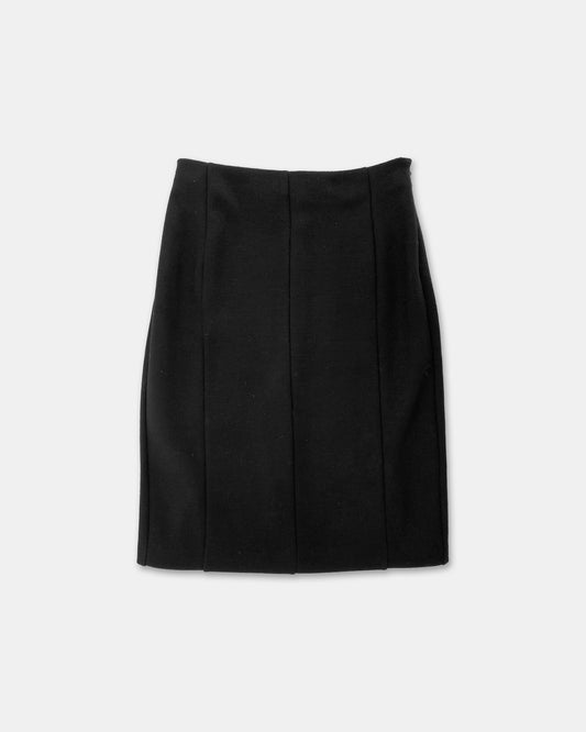 Prada 2000s Wool Knit Skirt Black