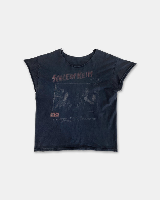 Vintage 2000s Trashed Schleimkeim Band T-Shirt Faded Black