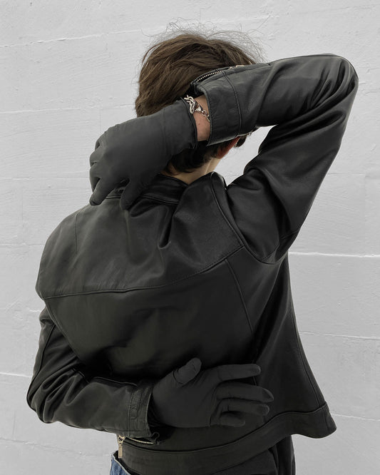 Detlev Louis 2000s Biker Cow Leather Jacket Black