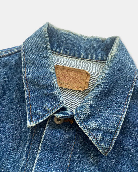 Levis 1980er Type 1 Japan Big E Selvedge Jeansjacke Blau