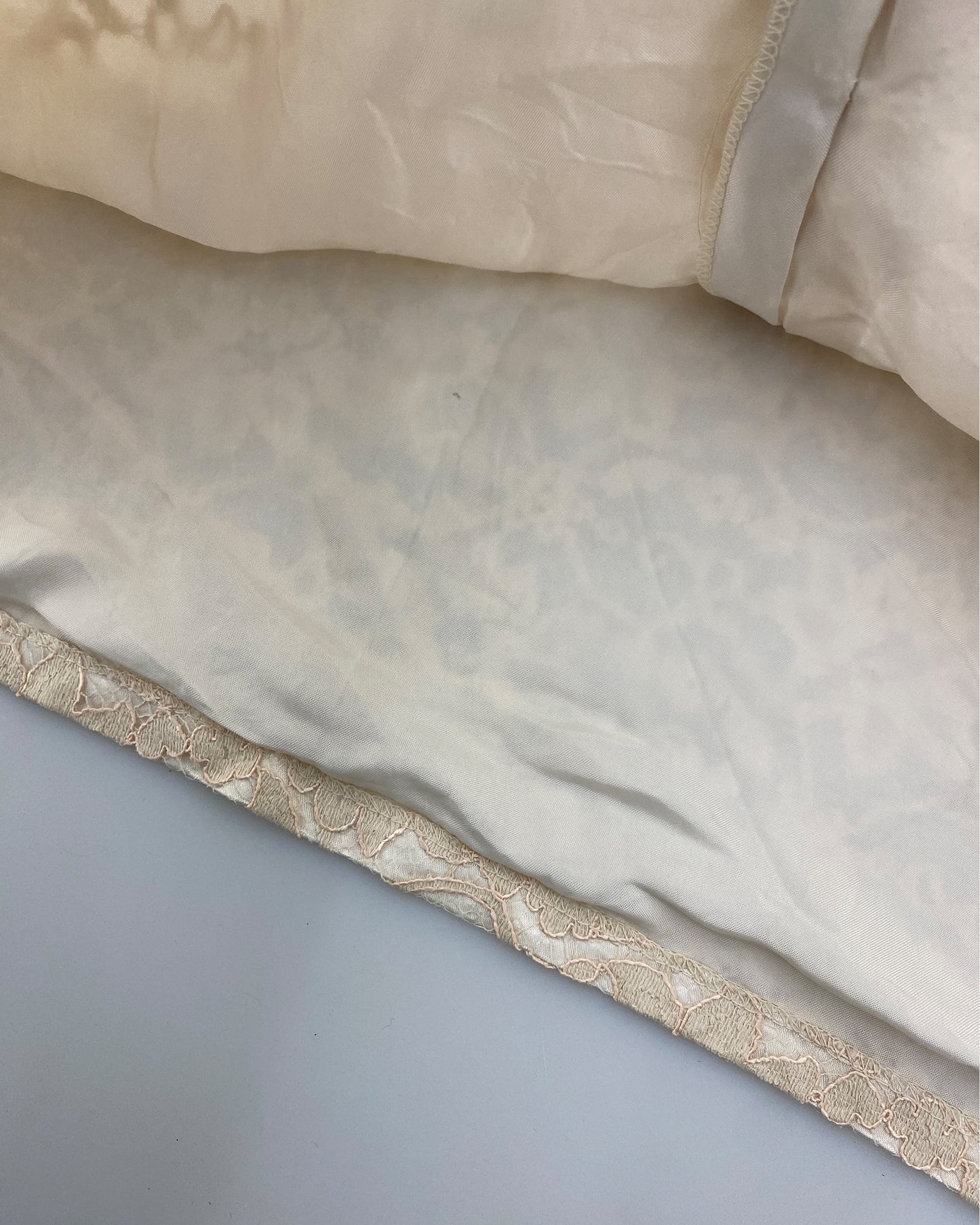 Vintage 1970s Lace Shirt Top Pearl