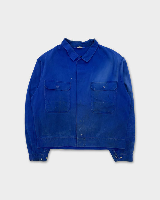 Vintage 1980s 2 Chest Pocket Work Jacket Blue