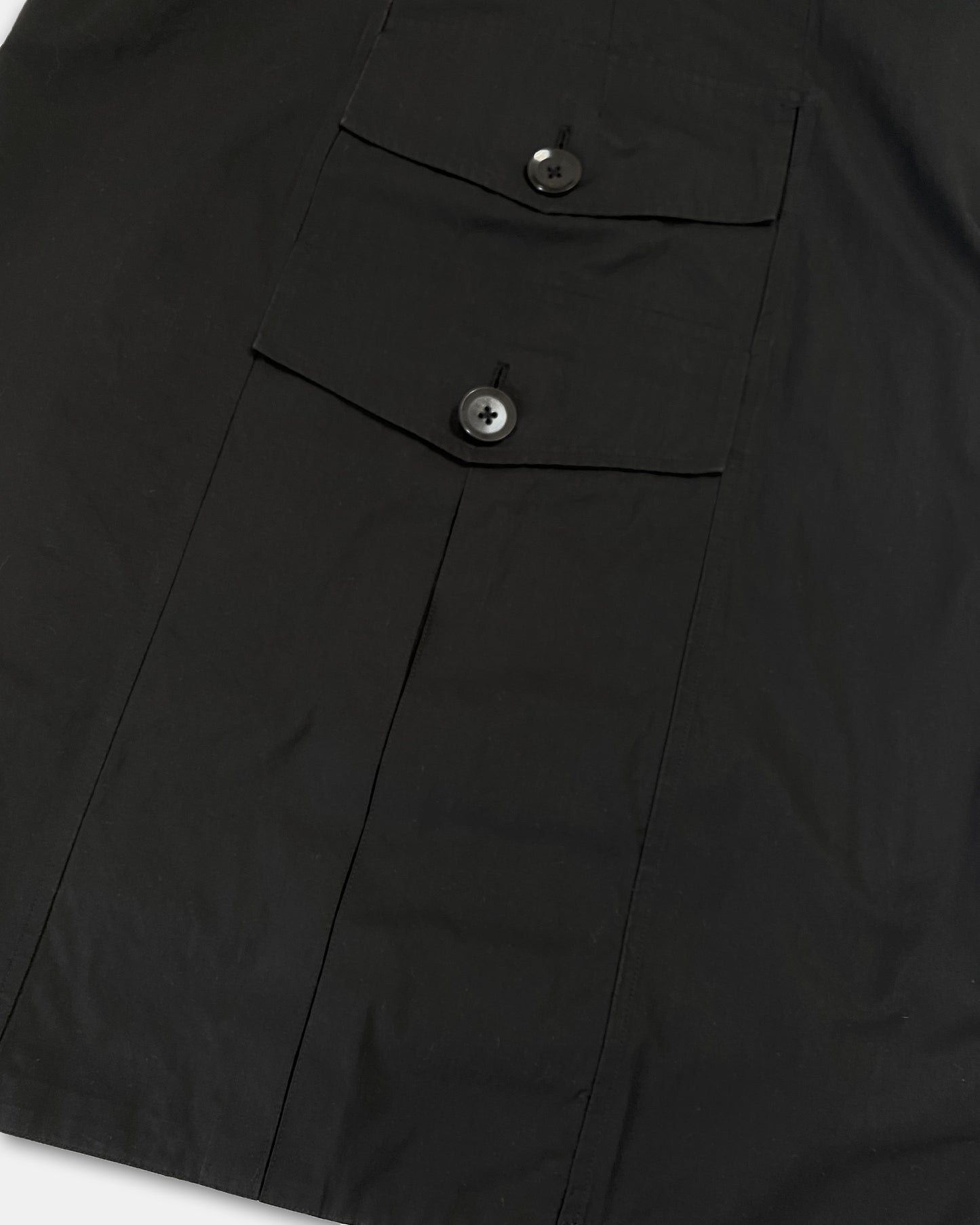Yohji Yamamoto Pour Homme SS2006 Double Pocket Cotton Coat Black