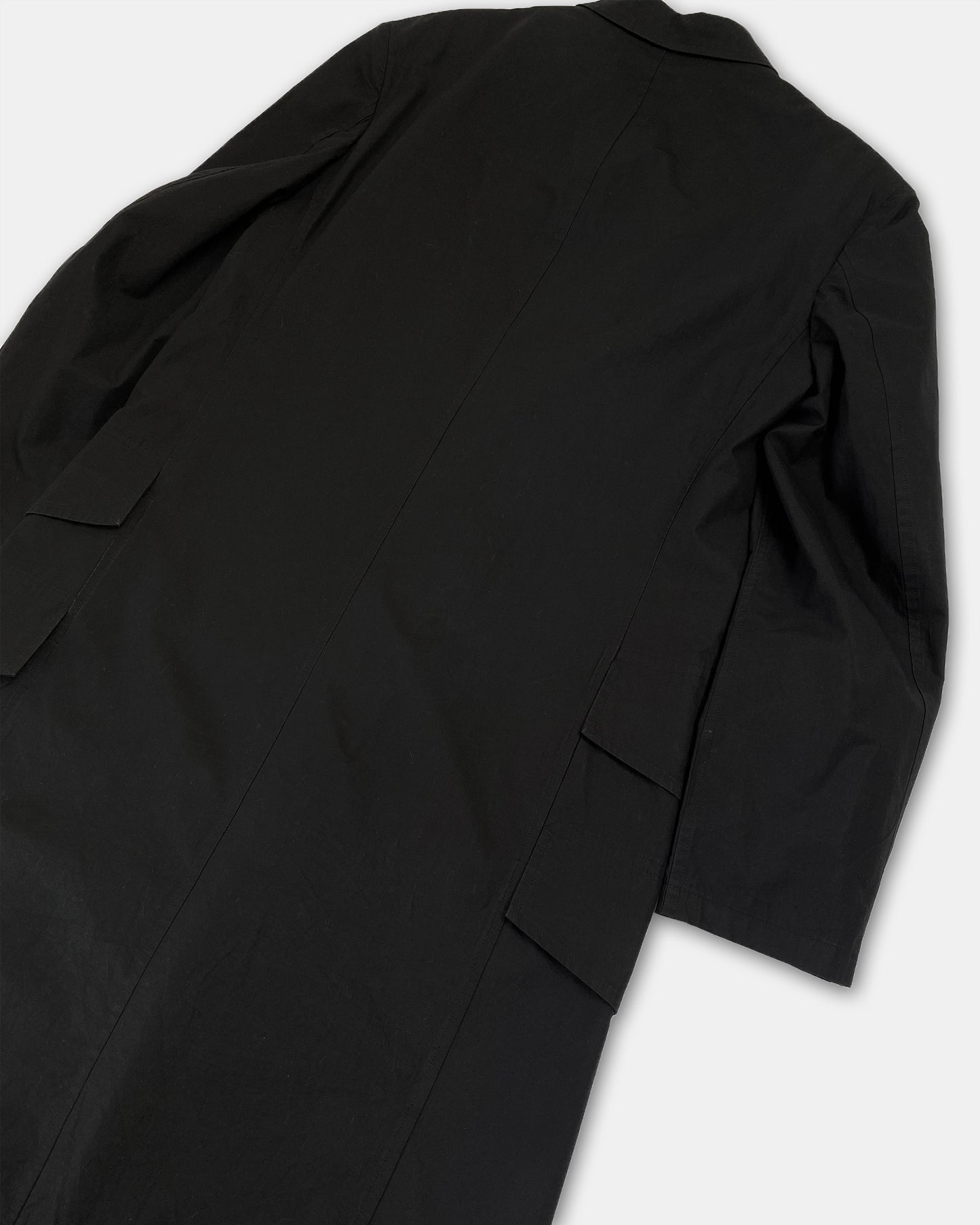 Yohji Yamamoto Pour Homme SS2006 Double Pocket Cotton Coat Black