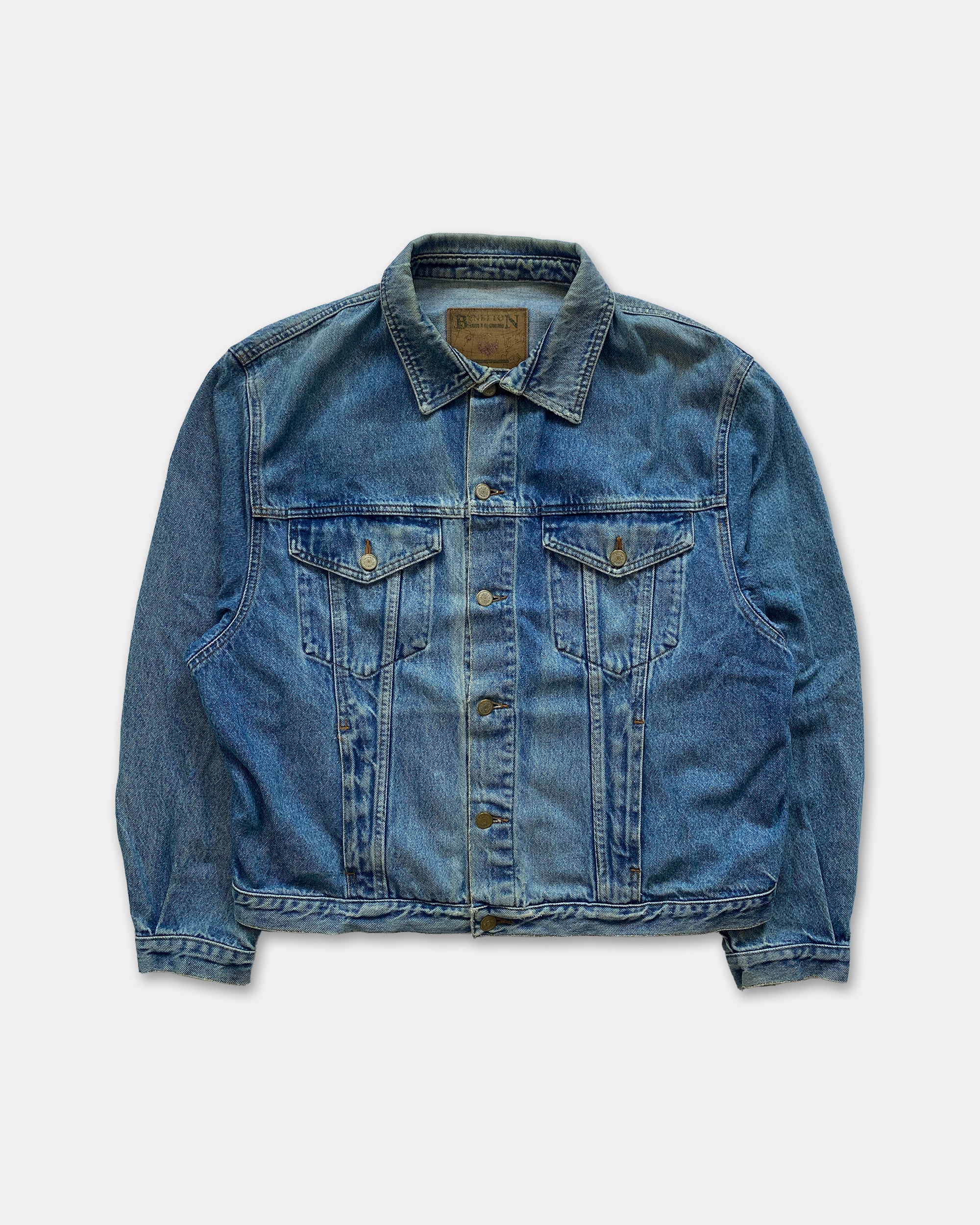 Benetton jean shops jacket