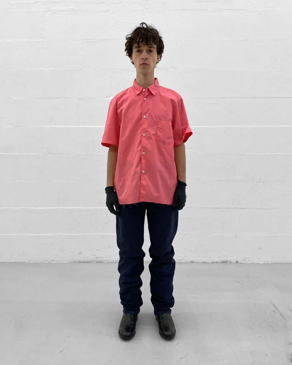 Comme des Garçons Shirt 2000s Short Sleeve Shirt Pink