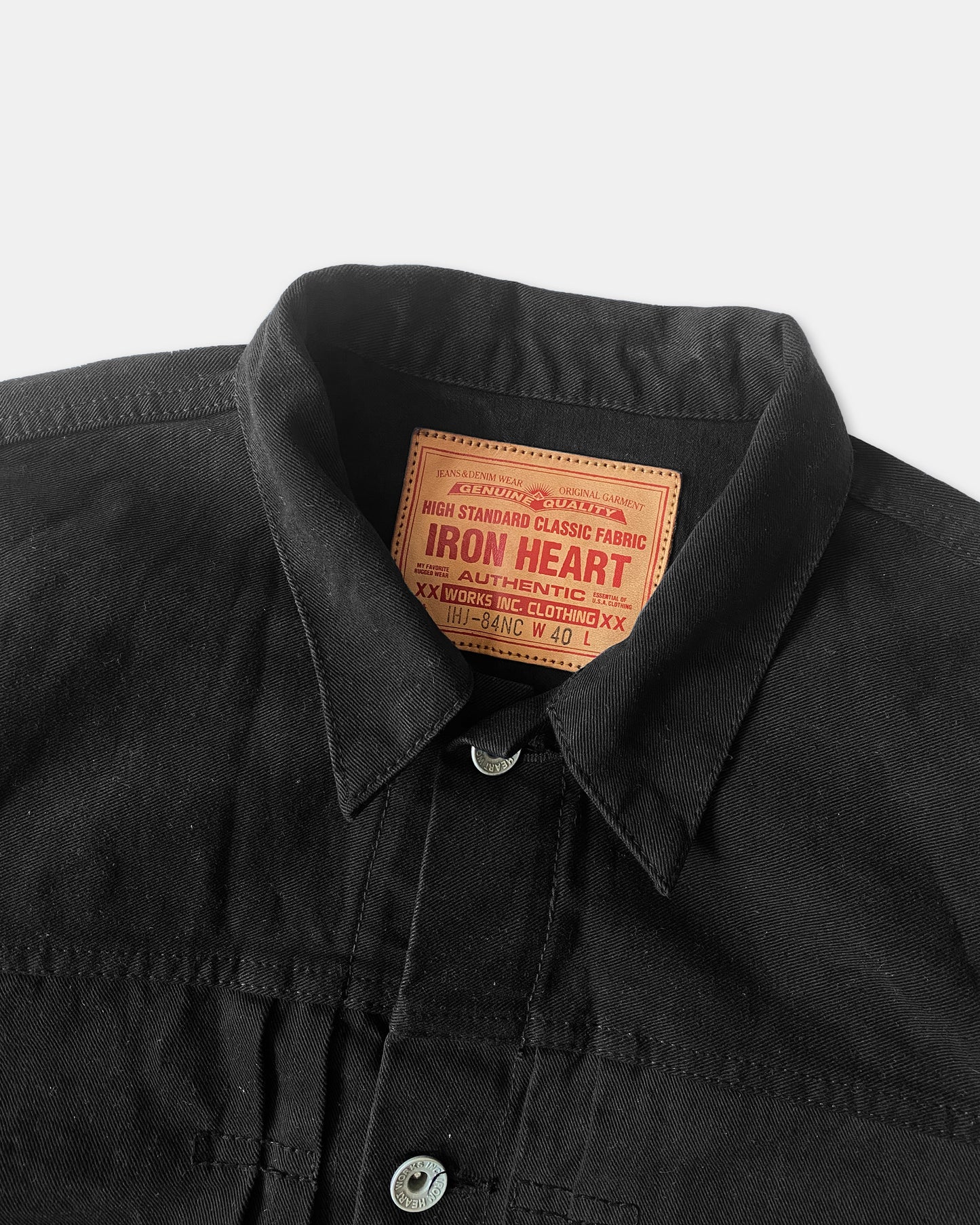 Iron Heart 2000s Type 2 Denim Jacket Black