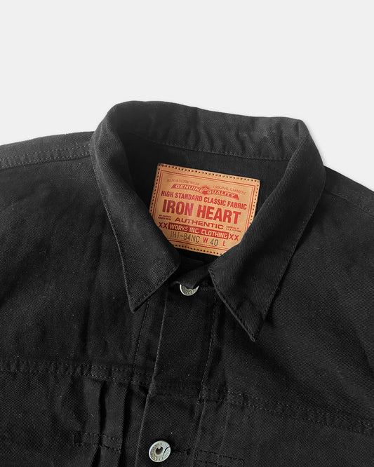 Iron Heart 2000s Type 2 Selvedge Jeansjacke Schwarz 