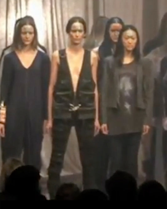 Acne Studios AW2010 Runway Leather Utility Vest Black