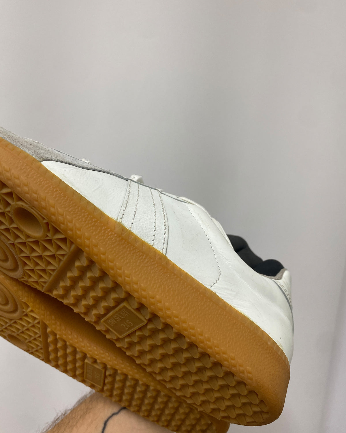 Vintage 2000s German Army Trainer Sneaker White Brown