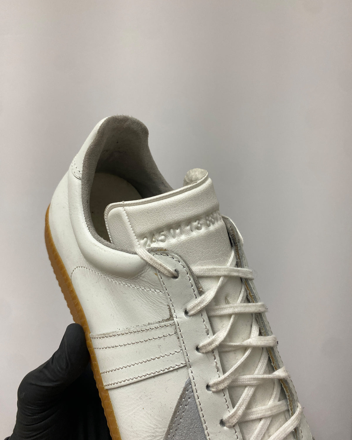 Vintage 2000s German Army Trainer Sneaker White Brown