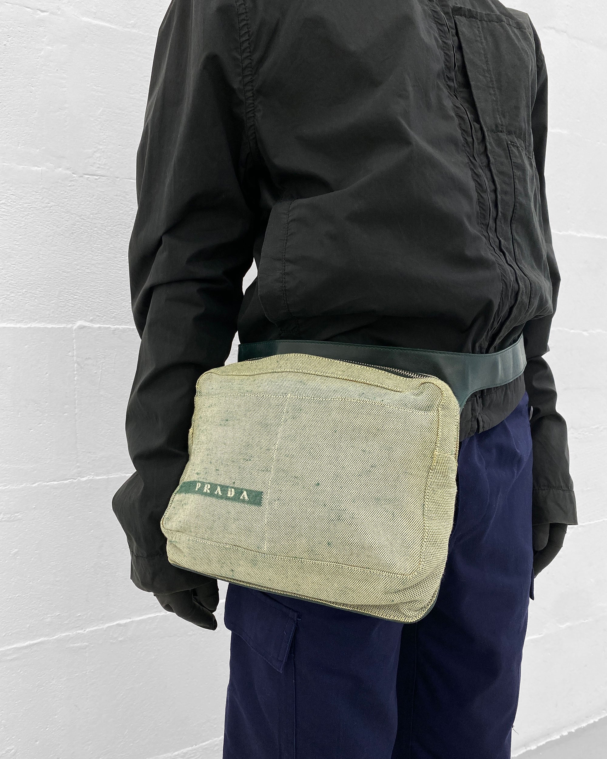 バッグ 1999 prada sport canvas waist bag Prada SS1999 Canvas Waist Bag Green – Knud Peters