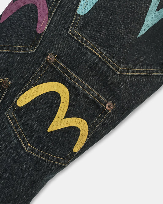 Evisu 1990s Multi Pocket Denim Dark Blue