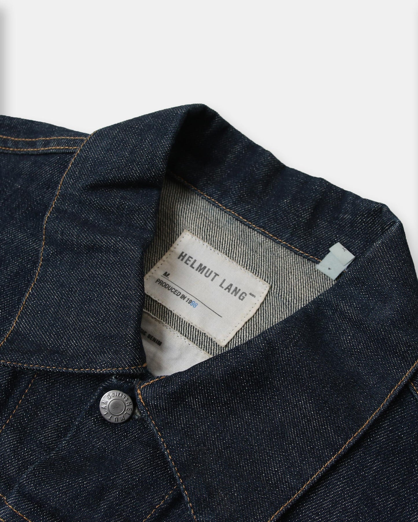 Helmut Lang 1998 Classic Denim Jacket Dark Blue