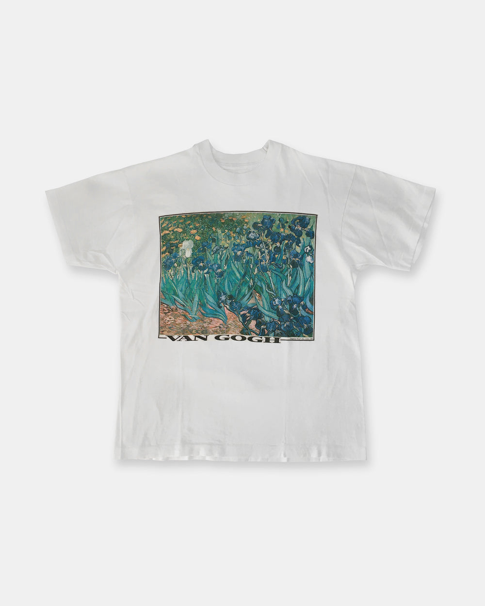 Vintage 1980s Van Gogh Irises Single Stitch T-Shirt White