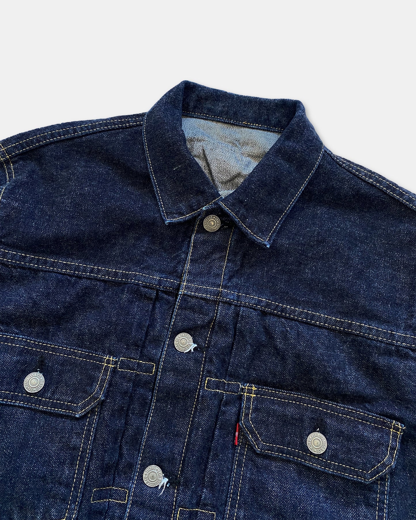 Levis 1997 Type 2 Japan Big E Selvedge Denim Jacket Dark Blue