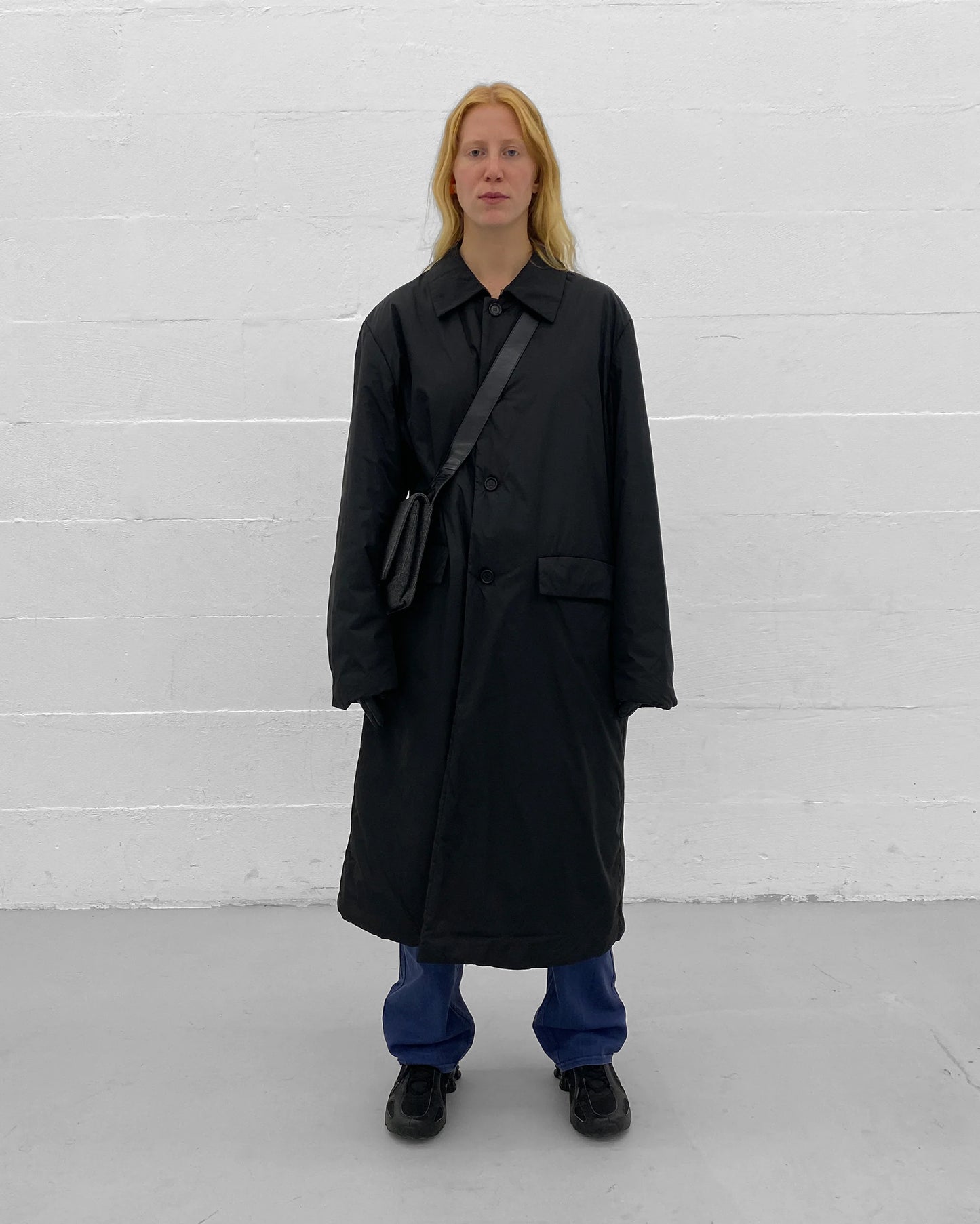 Prada 2000s Padded Nylon Coat Black