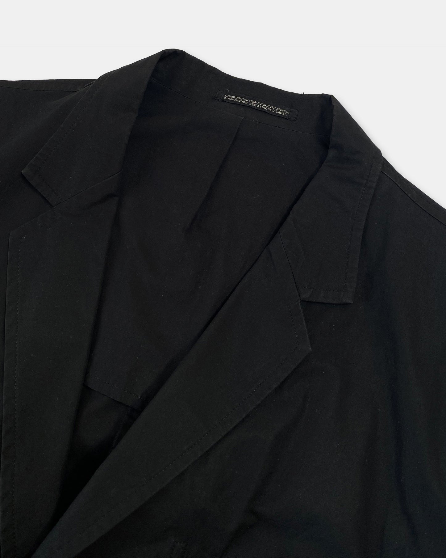 Yohji Yamamoto Pour Homme SS2006 Doppeltaschenmantel Schwarz 