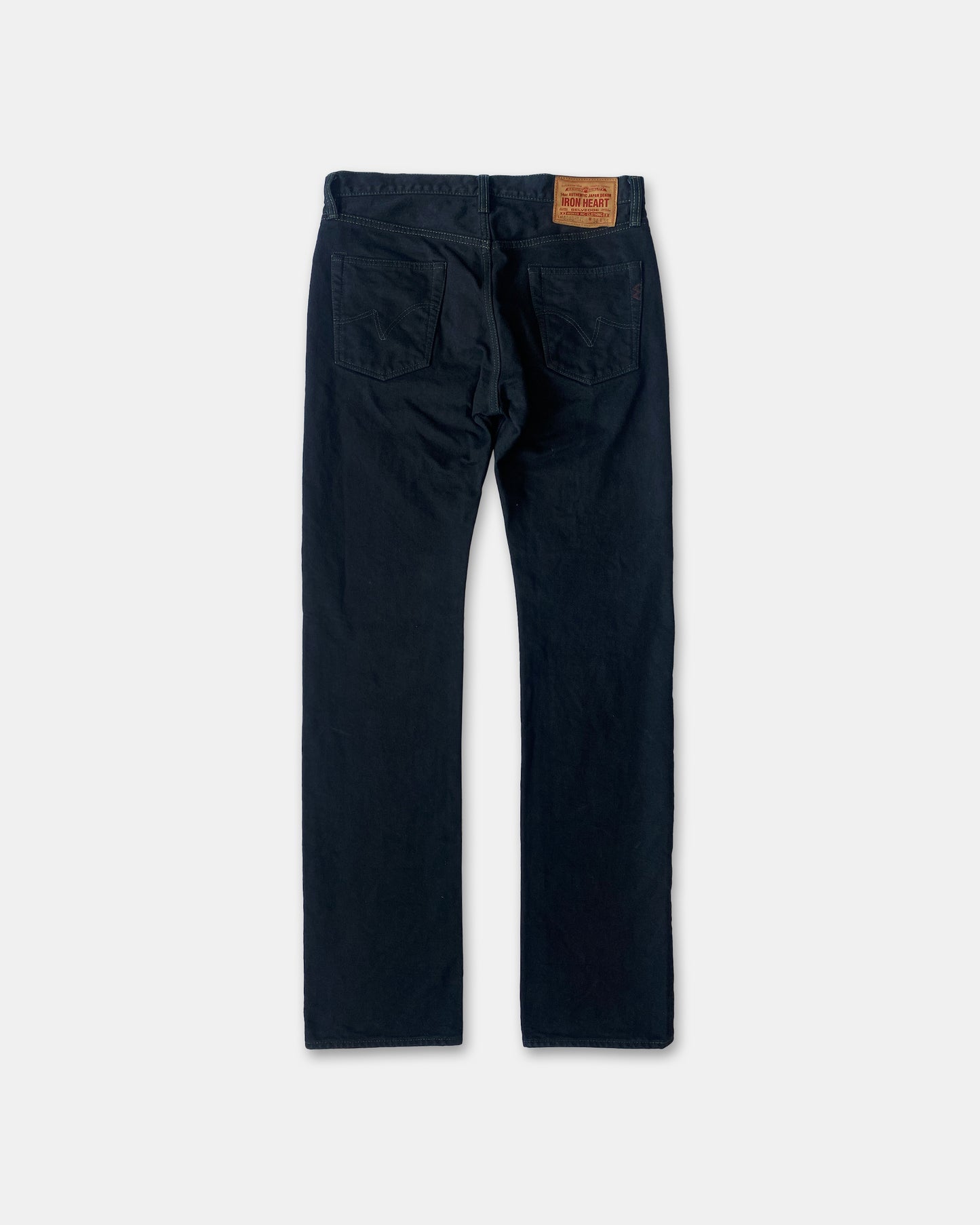 Iron Heart 2000s Schwerer Selvedge-Denim Dunkelblau