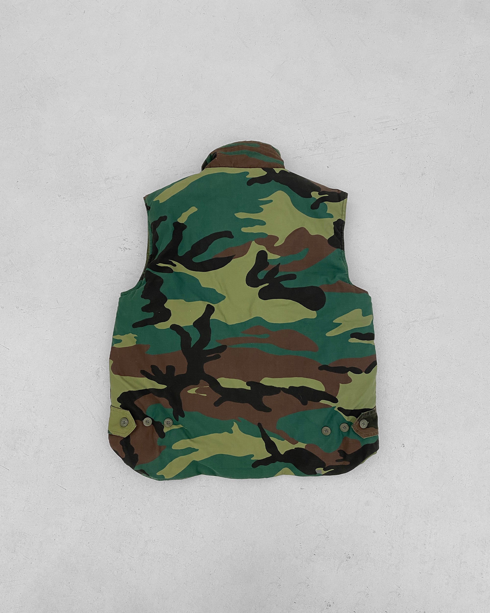 Vintage 1990s U.S.M.C. Survival M-89 Camo Padded Vest Green – Knud